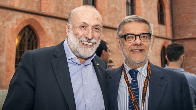 Carlo Petrini e Gigi Padovani